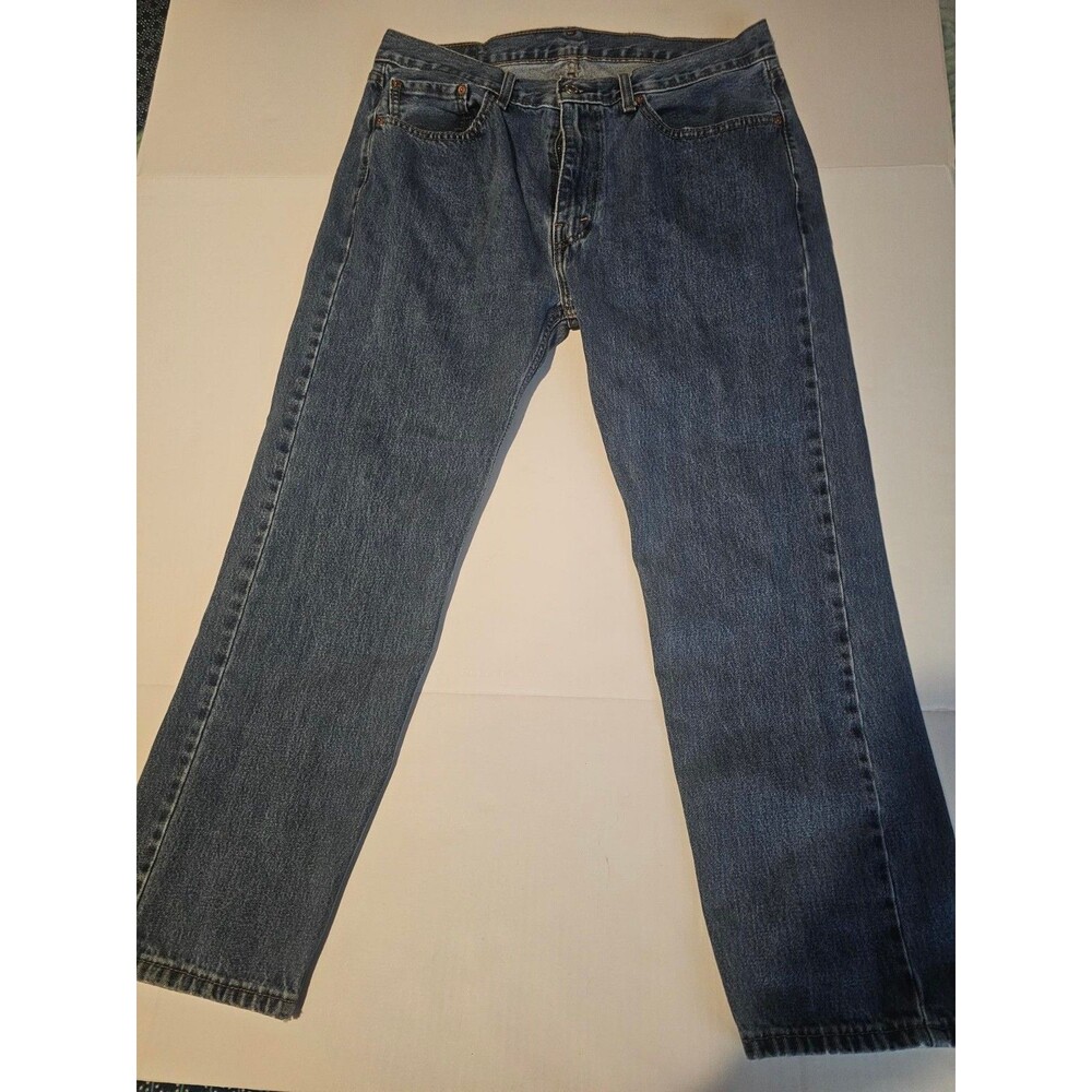 Levi's 505 Regular Fit Jeans Mens 36x30 Medium Stonewash Straight Leg Denim